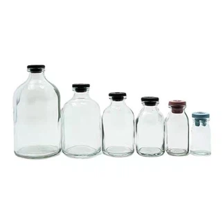 Steklenička z vialo iz prozornega ulitega stekla